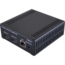 Cypress CHDBR-2HE - Приемник сигналов HDMI с HDCP 3D 4Kx2K, ИК и RS-232 по одной витой паре с 2-мя выходами HDMI, Ethernet, двунаправленное PoC (Power over Cable), HDBaseT