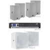 Audac FORTE10.6/W - Комплект из АС и усилителя SMQ750 + 4хPX110MK2W + BASO15/W