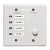  Xilica Mini-S4K1-Wht - 4-кнопочный настенный контроллер с регулировкой назначаемого параметра DSP-процессоров, цвет белый