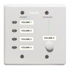  Xilica Mini-K4-Wht - Настенный контроллер с регулировкой 4-х параметров DSP-процессоров, цвет белый