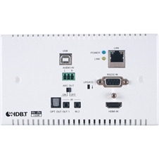 	Cypress CH-1602TXWPUK - Настенная панель-передатчик сигналов HDMI 4K2K, Ethernet, USB, двунаправленного ИК и RS-232 в витую пару с PoH (48 В), HDBaseT, обратное аудио, исполнение для Европы
