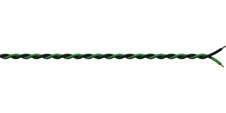 Procab PR4405 - Монтажный кабель 2x0,5 кв.мм, черно-зеленый