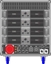 Axiom AXRACKS3 - Вспомогательный рэковый шкаф 9U с четырьмя усилителями HPX6000, процессором и панелью SDISTRO03