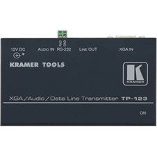 Kramer TP-123 - Высококачественный передатчик сигнала VGA, стереоаудиосигнала, команд RS-232 по витой паре