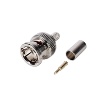 Sommer Cable BNC0.66/3.2 - Коаксиальный обжимной разъем HICON BNC-Crimp с байонетным запором, кабельный штекер, позолоченный, 75 Oм