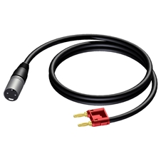 Procab CAB304/1.5 - Акустический кабель 2х1,5 кв.мм, XLR 3-pin (вилка) – Banana (вилка)