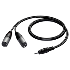 Procab CAB712/1.5 - Аудиокабель miniJack 3,5 мм стерео (вилка) – 2х XLR 3-pin (вилка)