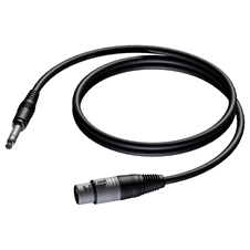 Procab CAB723/1.5 - Аудиокабель XLR 3-pin (розетка) – Jack 6,3 мм стерео (вилка)