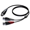 Procab CLA735/2 - Аудиокабель XLR 3-pin (розетка) – 2х XLR 3-pin (вилка)