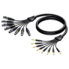 Procab REF8024/3 - Аудиокабель 8х XLR 3-pin (розетка) – 8х Jack 6,3 мм моно (вилка)