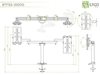 ErgoFount BTFS3-202DG - Настольное шарнирное крепление для 2 мониторов диагональю до 24'' с адаптерами AS-09X, объемное основание и струбцина типа G, макс. нагрузка 24 кг
