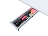 ErgoFount PT1445S - Выдвижной ящик-органайзер для канцелярских принадлежностей под стол, узкий, серебристый