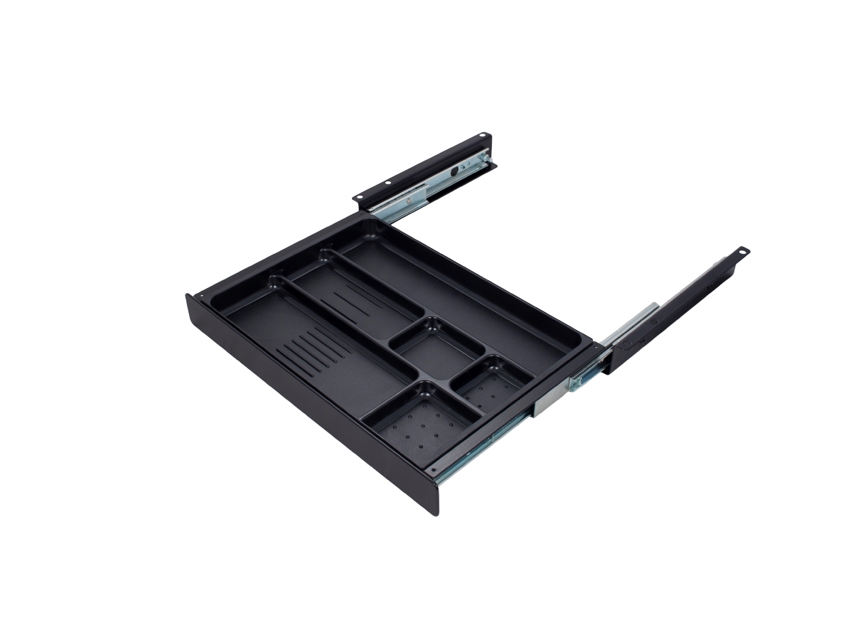 ErgoFount PTW4024B - Выдвижной ящик-органайзер для канцелярских принадлежностей под стол, средний, черный