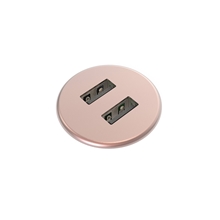 Kondator 935-PM30C - Встраиваемая зарядная станция серии Powerdot с 2xUSB, розовый кварц