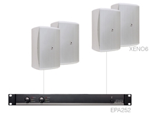 Audac FESTA7.4E/W - Комплект из АС и усилителя: 4xXENO6 + EPA252 белого цвета