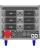Axiom AXRACKS1 - Вспомогательный рэковый шкаф 9U с тремя усилителями HPX8000, процессором и панелью SDISTRO03
