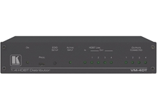 Kramer VM-4DT - Усилитель-распределитель 1:4 по HDBaseT сигналов HDMI 2.0 4K/60 (4:2:0) с HDCP 1.4, CEC и расширенным EDID