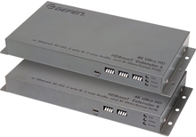 Gefen EXT-UHDA-HBT2 - Комплект устройств для передачи HDMI 2.0 с HDCP 2.2/1.4, EDID, RS-232, Ethernet, аналогового стерео, обратного цифрового S/PDIF и двунаправленного ИК по витой паре CAT5e