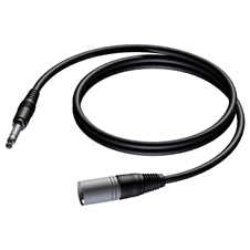 Procab CAB724 - Аудиокабель XLR 3-pin (вилка) – Jack 6,3 мм стерео (вилка)