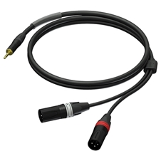 Procab PRA712 - Аудиокабель miniJack 3,5 мм стерео (вилка) – 2х XLR 3-pin (вилка), гибкий, UltraFlex™