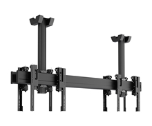 Vogels C1208 Dual Black - Потолочное крепление для видеостены 1х2 из дисплеев диагональю 42–55'' («спина-к-спине»), длина штанги 800 мм, макс. нагрузка 160 кг