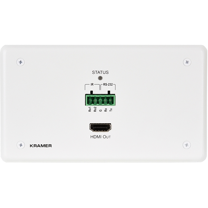 Kramer WP-789R/EU-80/86(W) - Настенная панель-приемник HDMI, ИК и RS-232 по витой паре HDBaseT