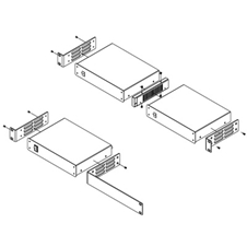 Kramer RK-80N - Адаптер высотой 1U для монтажа в 19″ стойку двух приборов, исполненных в корпусе Desktop