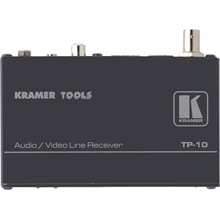 Kramer TP-10 - Приемник передаваемых по кабелю витой пары композитного видео или S-video, небалансного стереоаудиосигнала или S/PDIF, сигнала управления ИК