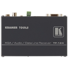 Kramer TP-124 - Высококачественный приемник сигнала VGA, стереофонического аудиосигнала и RS-232, передаваемых по кабелю витой пары