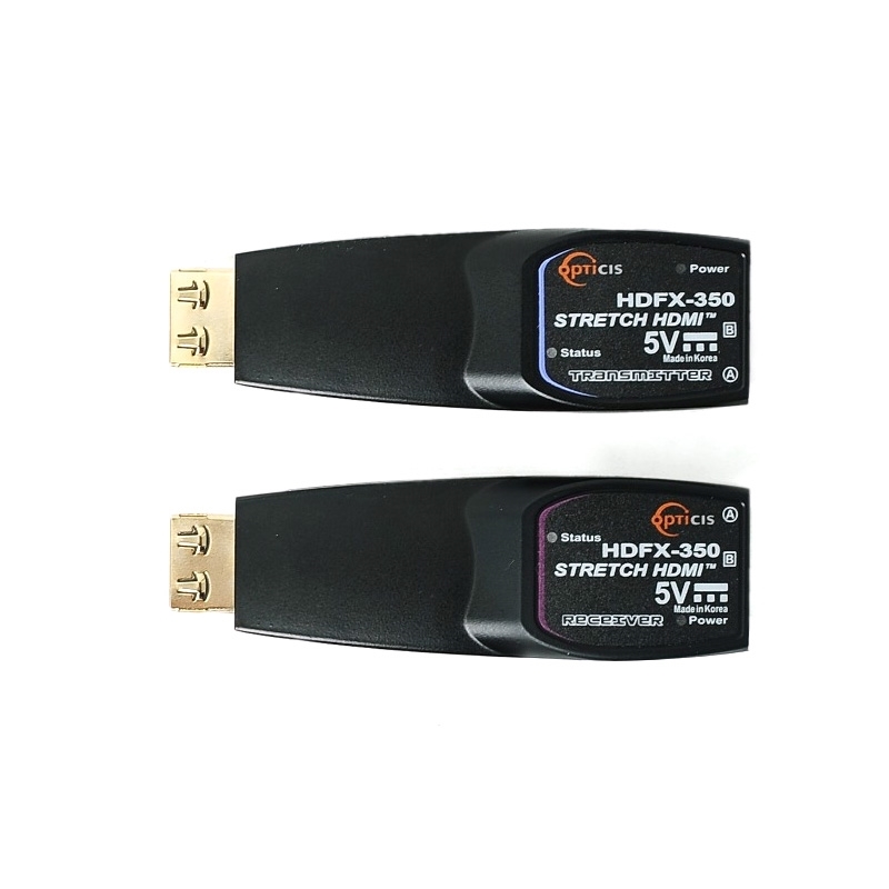 Opticis HDFX-350 - Удлинитель интерфейса HDMI 2.0 4096x2160/60, 3D c CEC, EDID и HDCP 2.2 по дуплексному многомодовому оптоволоконному кабелю