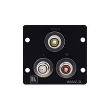 Kramer WAV-3(B) - Модуль-переходник с проходными разъемами для композитного видео и стереоаудио