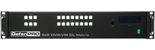 Gefen GEF-DVIKVM-848DL-PB – Матричный коммутатор 8х8 сигналов интерфейсов DVI-D, USB и аудио с возможностью управления с лицевой панели