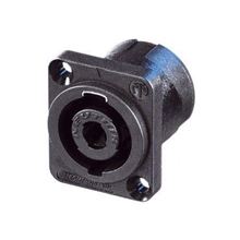 Neutrik NL4MP - Панельный разъем SPEAKON 4-pin (вилка) для подключения громкоговорителей/усилителей, с фланцем типа D и поворотной системой блокировки