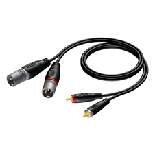 Procab REF701/1.5 - Аудиокабель 2х XLR 3-pin (вилка) – 2хRCA (вилка)