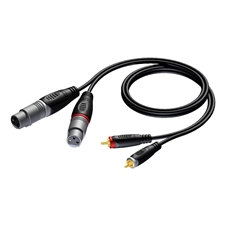 Procab REF705/1.5 - Аудиокабель 2х XLR 3-pin (розетка) – 2хRCA (вилка)