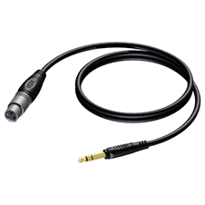 Procab REF723 - Аудиокабель XLR 3-pin (розетка) – Jack 6,3 мм стерео (вилка)