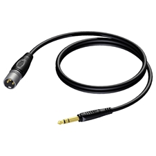 Procab REF724/1.5 - Аудиокабель XLR 3-pin (вилка) – Jack 6,3 мм стерео (вилка)