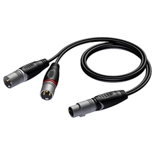 Procab REF735/1.5 - Аудиокабель XLR 3-pin (розетка) – 2 х XLR 3-pin (вилка)