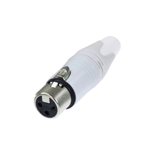 Neutrik NC3FXX-WT - Кабельный разъем XLR 3-pin (розетка), на кабель диаметром 3,5–8,0 мм, под пайку, цвет белый