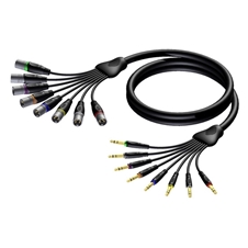 Procab REF8021/5 - Аудиокабель 8х XLR 3-pin (вилка) – 8х Jack 6,3 мм стерео (вилка)