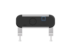 ABL 2A000109 - Настольная розеточная станция серии Chroma с 1 розеткой, 1xUSB-A, 1xUSB-C, черная с серебристым