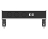 ABL 2A200317 - Настольная розеточная станция серии Flexi с 3 розетками, 2xUSB-A и 1 слотом для IMP, черная с серебристым