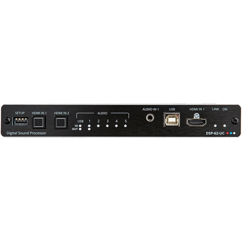 Kramer DSP-62-UC - Коммутатор 2хHDMI в HDBaseT, 4K/60, и матричный коммутатор 6х2 аудио