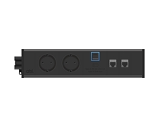 ABL 2M400205 - Розеточная станция серии UDM с 2 розетками, 1xUSB-А, 1xUSB-C и 2xRJ45 Cat6A, черная