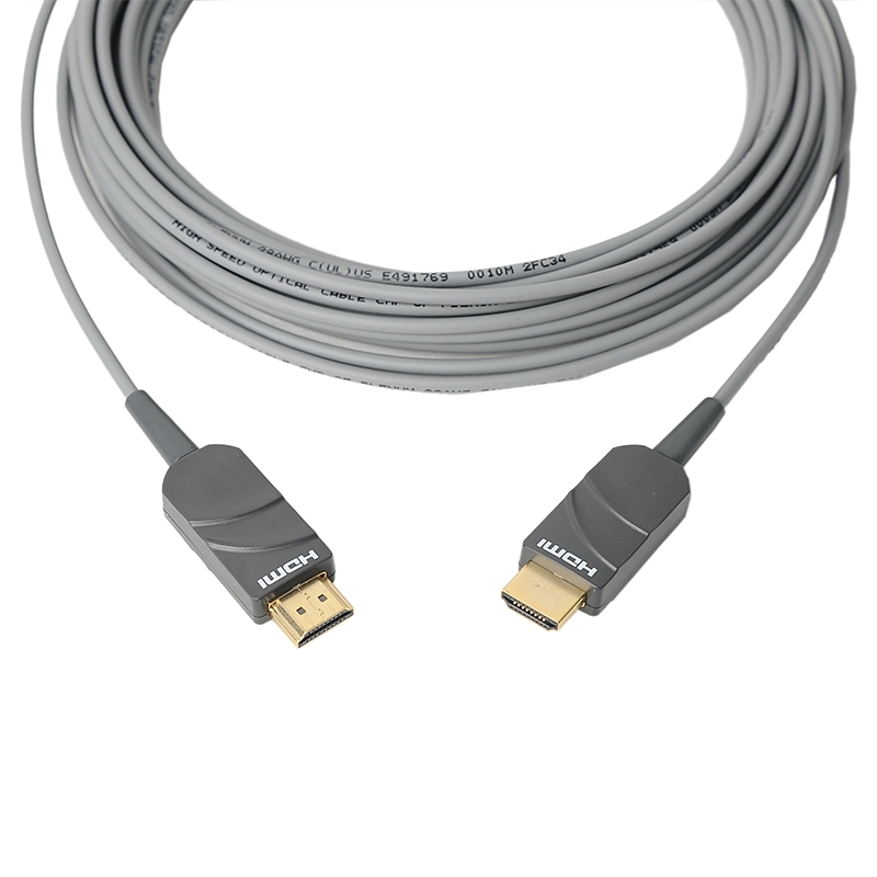 Opticis LHM2-NP-90 - Гибридный кабель HDMI 2.0 (вилка-вилка), 4K/60 (4:4:4) c 3D, малодымная оболочка, 90 м