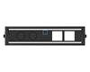 ABL 2F400205 - Встраиваемая розеточная станция серии Level с 2 розетками, 1xUSB-A, 1xUSB-C и 2 слотами для IMP, черная с серебристым