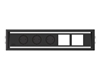 ABL 2F400302 - Встраиваемая розеточная станция серии Level с 3 розетками и 2 слотами для IMP, черная c серебристым