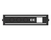 ABL 2F400307 - Встраиваемая розеточная станция серии Level с 3 розетками, 2xUSB-А и 1 слотом для IMP, черная c серебристым