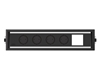 ABL 2F400401 - Встраиваемая розеточная станция серии Level с 4 розетками и 1 слотом для IMP, черная c серебристым