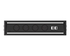 ABL 2F400405 - Встраиваемая розеточная станция серии Level с 4 розетками и 2xUSB-А, черная c серебристым